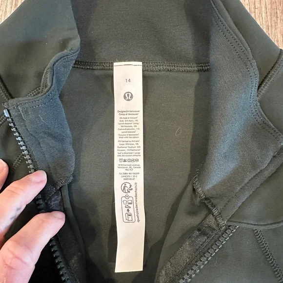 NEW with tags! Lululemon Define Jacket *Nulu Rainforest Green sz 14 - Picture 7 of 8